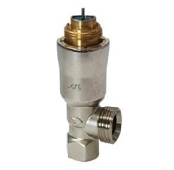 Клапан радиаторный угловой, 2-ходовой седельный, din, с компенсацией давления, dpw 10 кпа, pn10, dn15, v 95...483 л/ч VPE115B-200