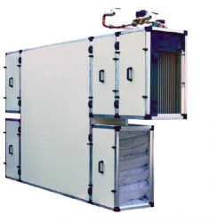 Приточно-вытяжная вентиляционная установка с рекуперацией тепла и влаги с водяным нагревателем CrioVent-1500 SW